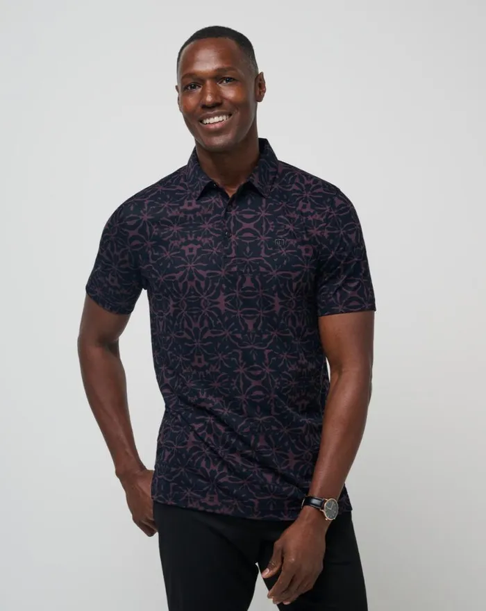 Men VINE CITY POLO Plum TravisMathew Polos