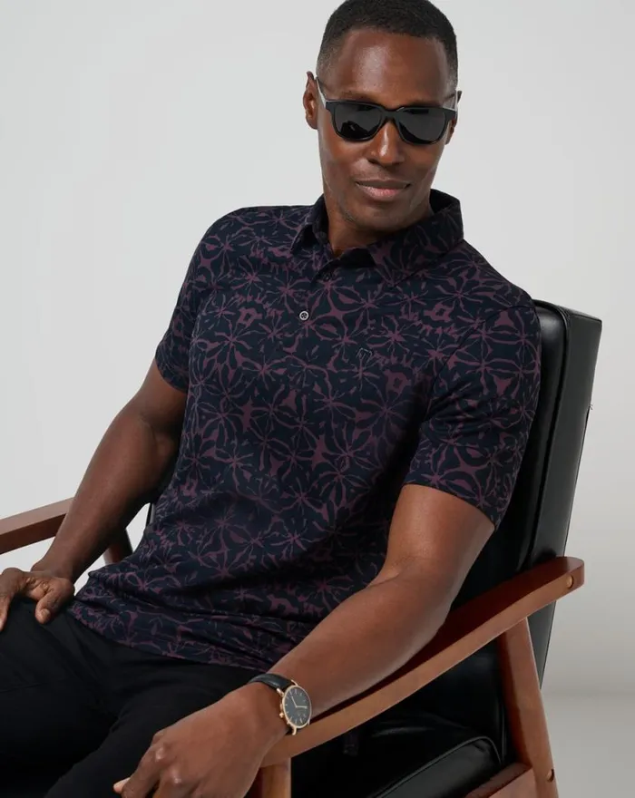 Men VINE CITY POLO Plum TravisMathew Polos