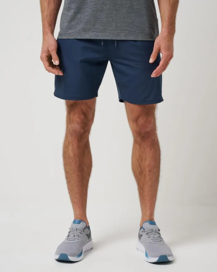 Men WANDERLUST EWAIST SHORT 75IN Mood Indigo TravisMathew Shorts