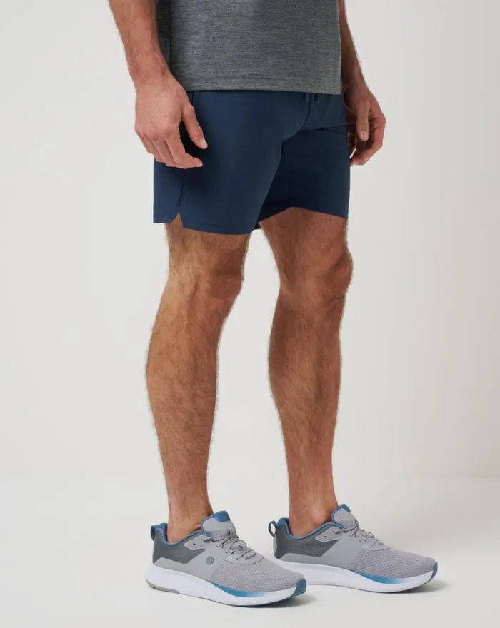 Men WANDERLUST EWAIST SHORT 75IN Mood Indigo TravisMathew Shorts