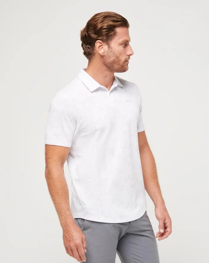 Men WARMER TIDES SCOOP POLO White TravisMathew Polos