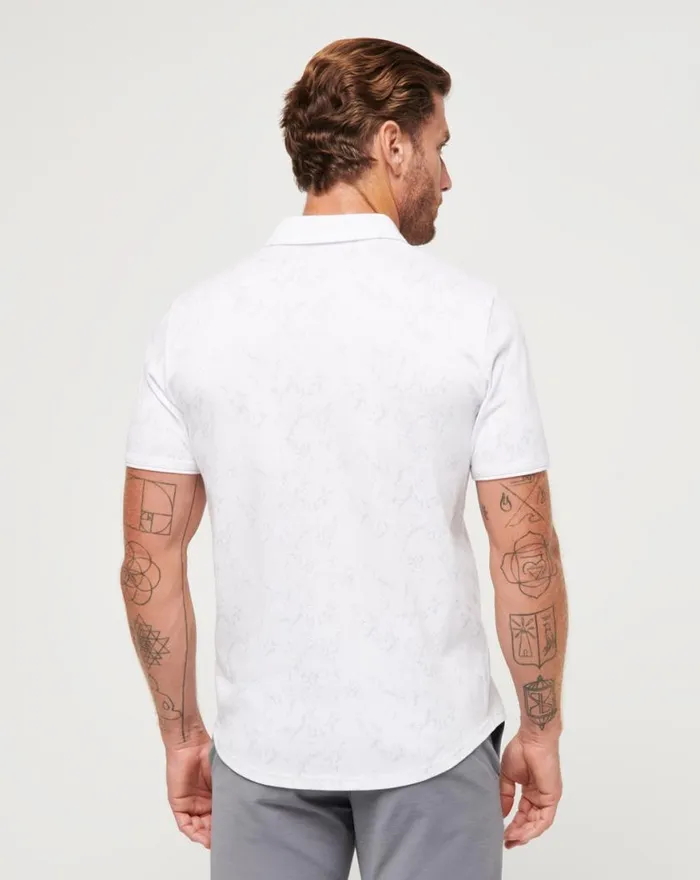 Men WARMER TIDES SCOOP POLO White TravisMathew Polos