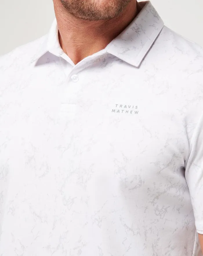 Men WARMER TIDES SCOOP POLO White TravisMathew Polos