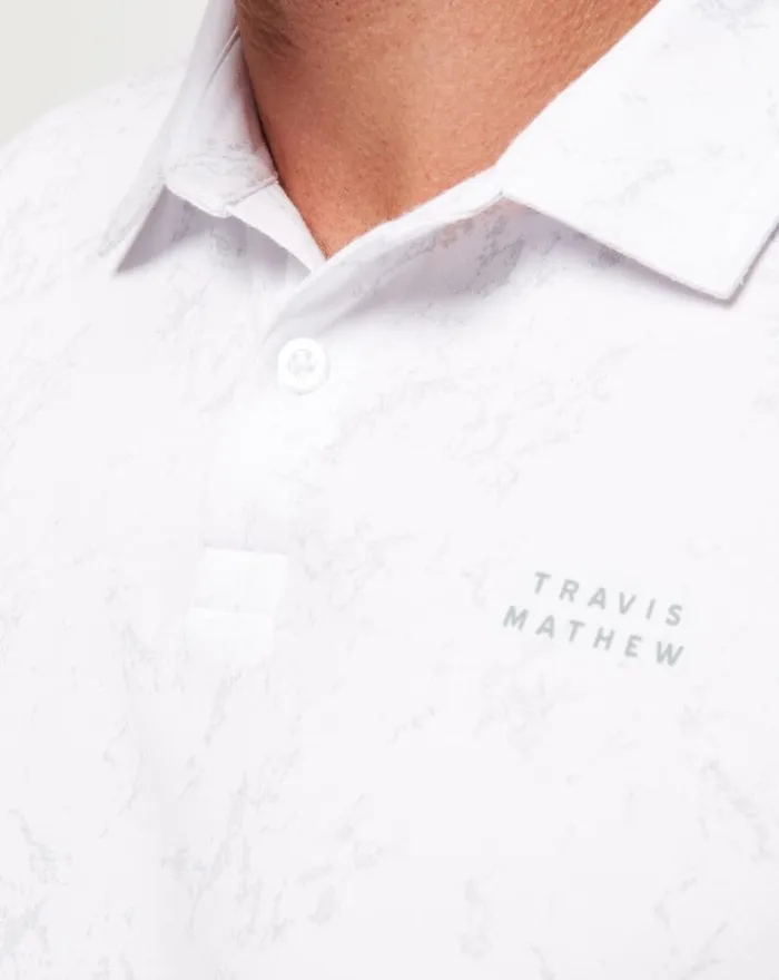 Men WARMER TIDES SCOOP POLO White TravisMathew Polos