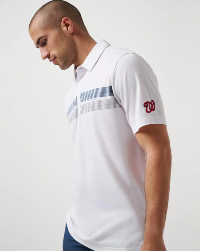 Men WASHINGTON NATIONALS TOP RECRUIT POLO White TravisMathew Polos