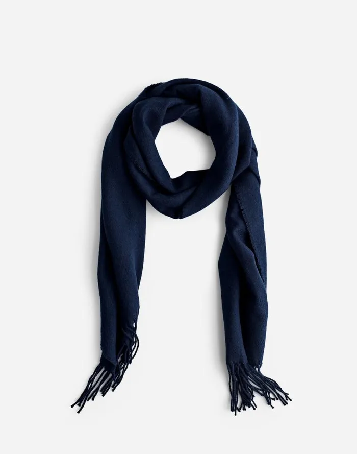 Men Wool Scarf Dark Nightfall Madewell Hats and Scarves