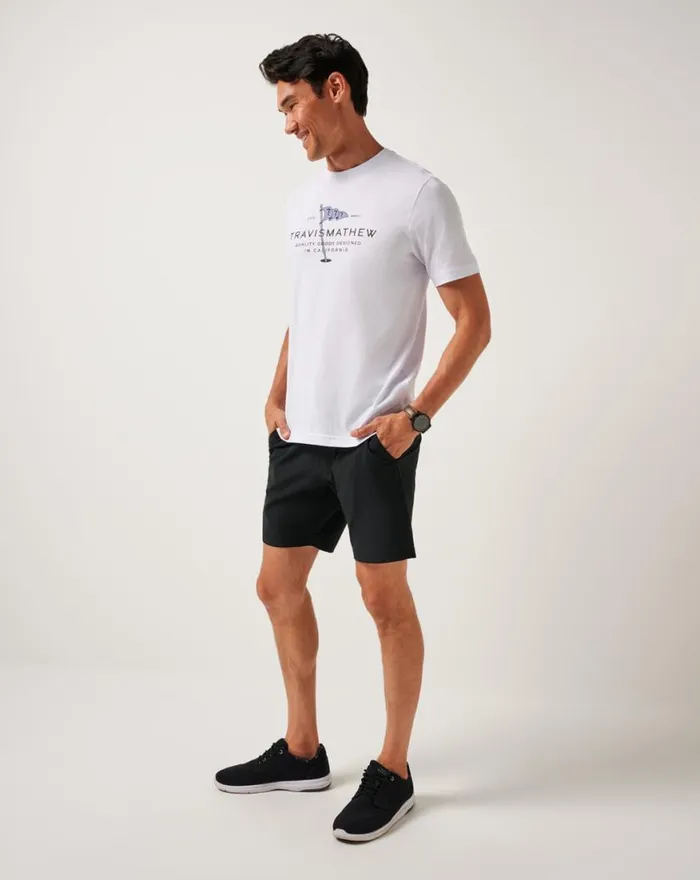 Men WORTH A SHOT TEE White TravisMathew Tees