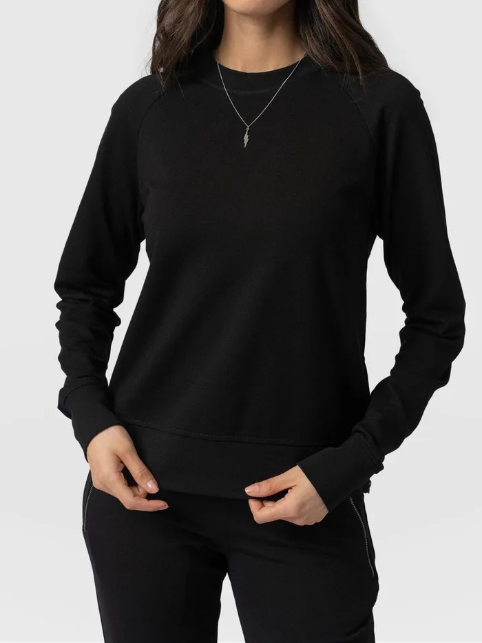 Morgan Zip Sweater 8211 Black Black Women Saint And Sofia Sweaters