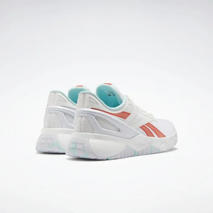 Nano Womens Reebok Nanoflex TR Training Shoes White Twisted Coral Digital Glow