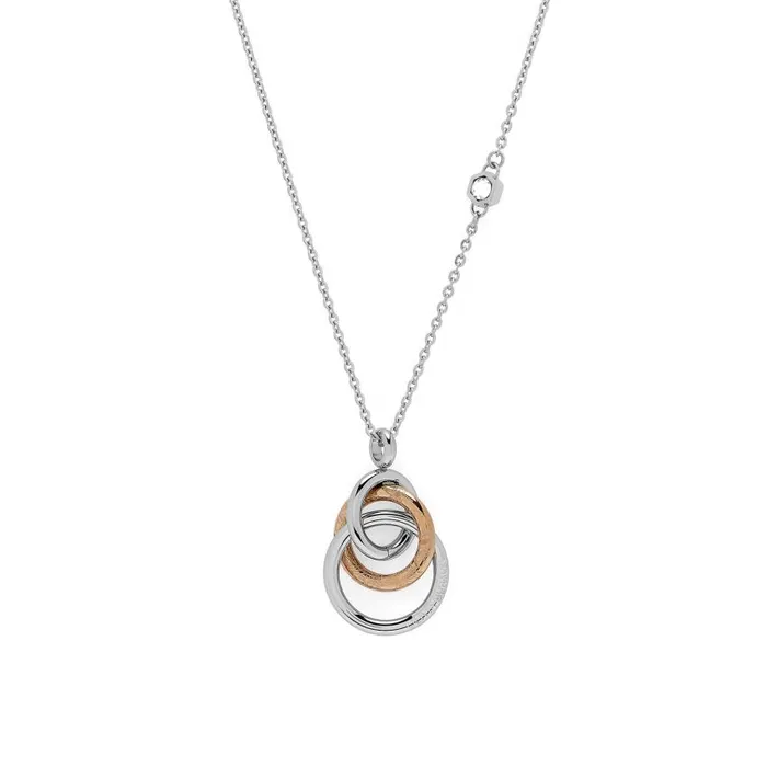 Necklaces Women Olivia Burton Encircle Silver and Rose Gold Plated Pendant Necklace