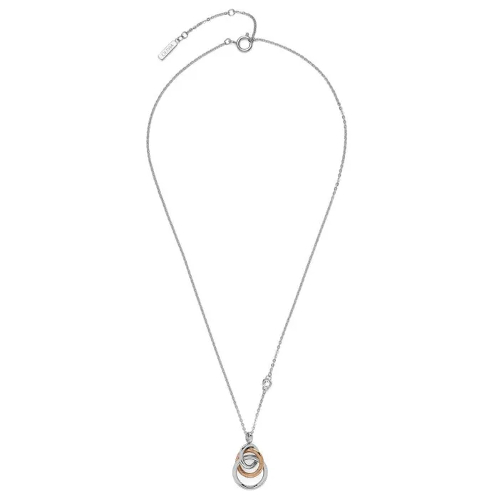 Necklaces Women Olivia Burton Encircle Silver and Rose Gold Plated Pendant Necklace