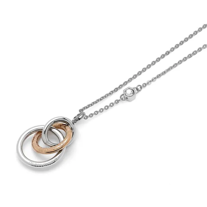 Necklaces Women Olivia Burton Encircle Silver and Rose Gold Plated Pendant Necklace