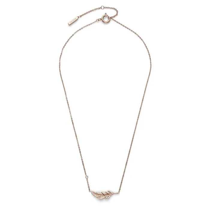 Necklaces Women Olivia Burton Feather Rose Gold Plated Necklace