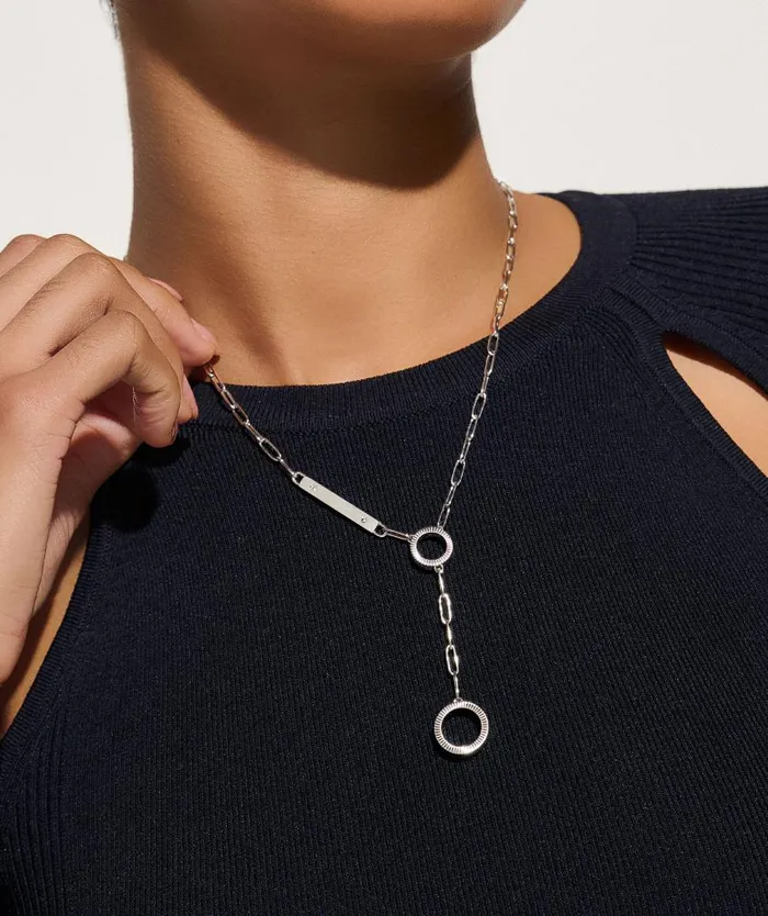 Necklaces Women Olivia Burton Linear Silver Necklace