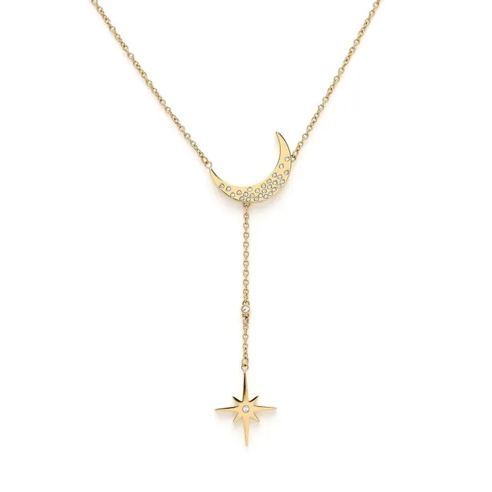 Necklaces Women Olivia Burton North Star and Moon Gold Necklace