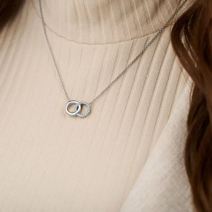 Necklaces Women Olivia Burton Silver Interlink Necklace