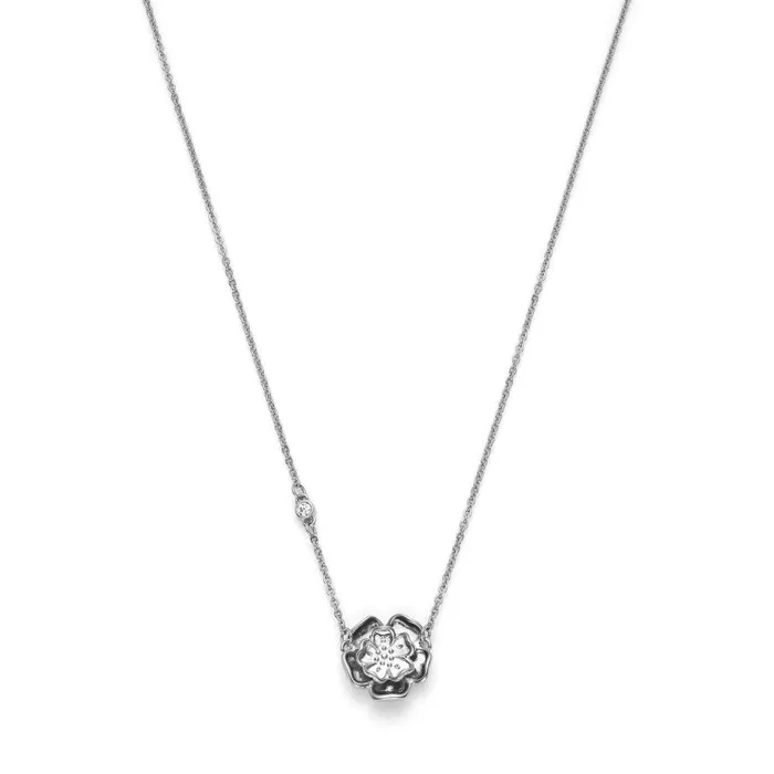 Necklaces Women Olivia Burton Tudor Rose Silver Tone Pendant Necklace