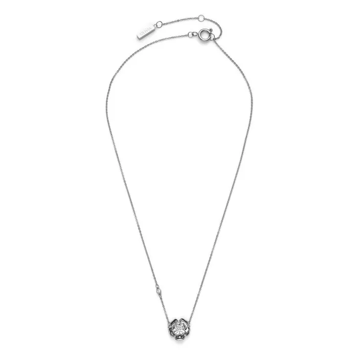 Necklaces Women Olivia Burton Tudor Rose Silver Tone Pendant Necklace