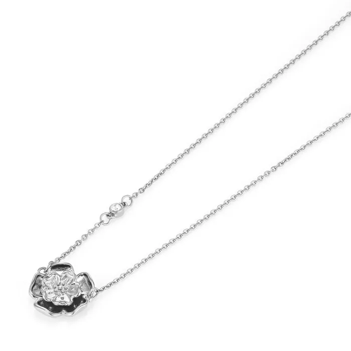 Necklaces Women Olivia Burton Tudor Rose Silver Tone Pendant Necklace