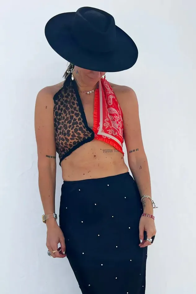 Never Fully Dressed Accessories Red Bandana With Ruffle 8211 Women