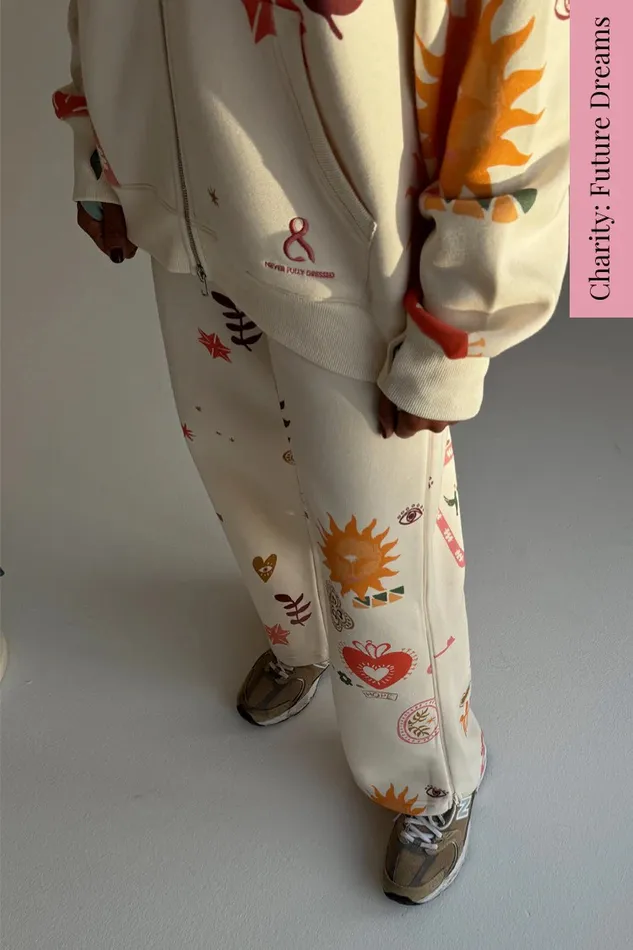 Never Fully Dressed CoOrds Cream Sundazed Wide Leg Accessible Joggers 8211 Women Never Fully Dressed CoOrds Cream Sundazed Wide Leg Accessible Joggers 8211 Women