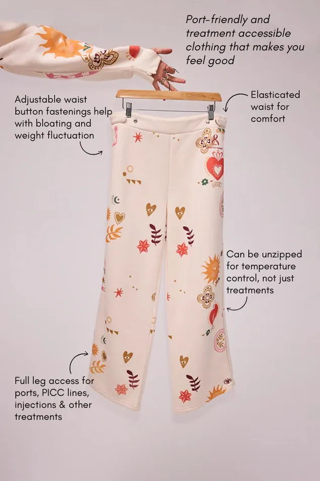 Never Fully Dressed CoOrds Cream Sundazed Wide Leg Accessible Joggers 8211 Women