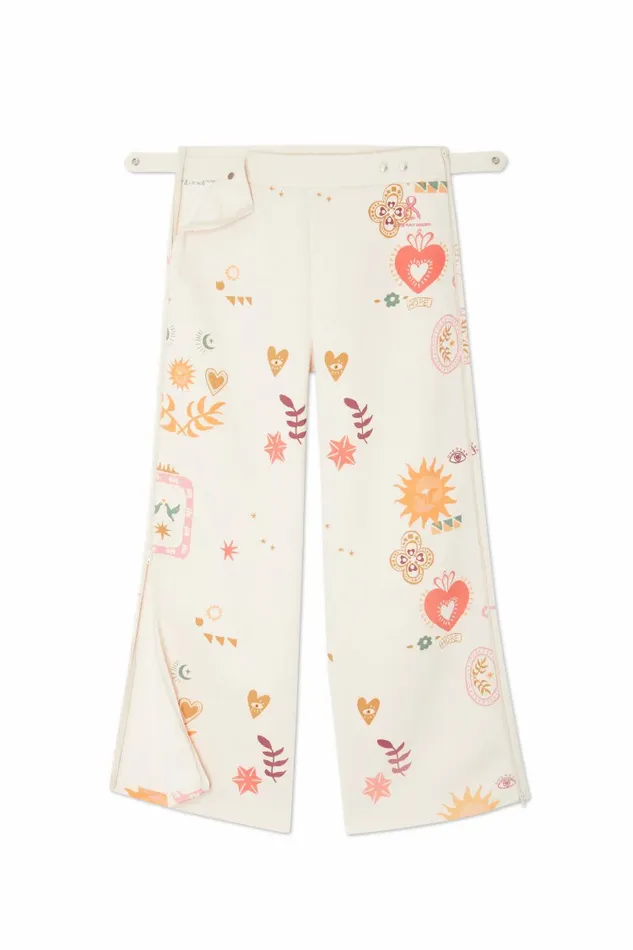 Never Fully Dressed CoOrds Cream Sundazed Wide Leg Accessible Joggers 8211 Women