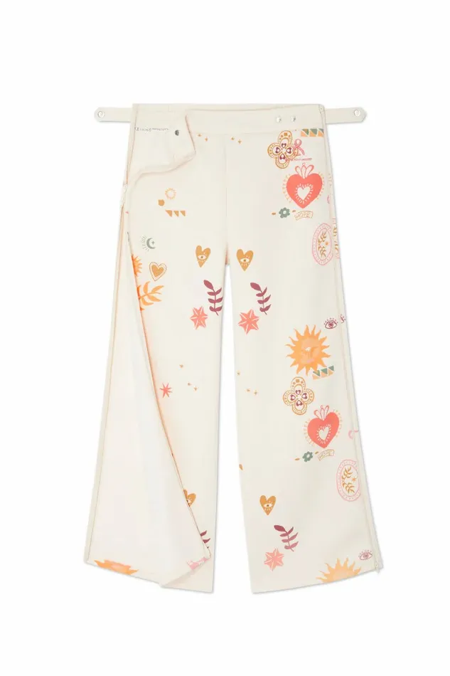 Never Fully Dressed CoOrds Cream Sundazed Wide Leg Accessible Joggers 8211 Women