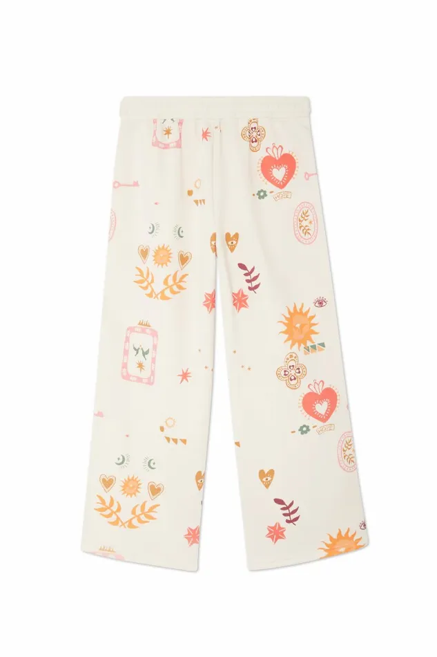 Never Fully Dressed CoOrds Cream Sundazed Wide Leg Accessible Joggers 8211 Women
