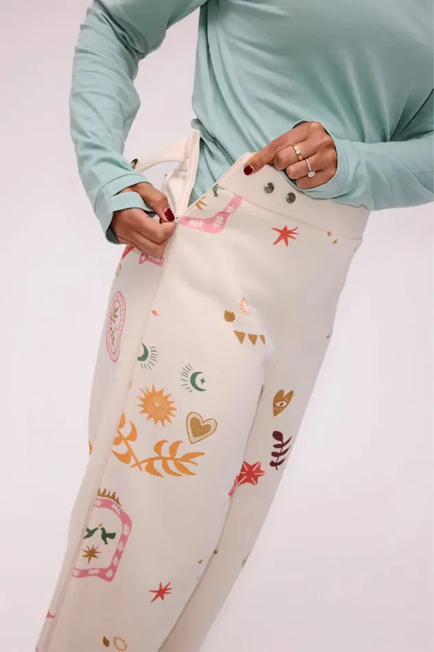 Never Fully Dressed CoOrds Cream Sundazed Wide Leg Accessible Joggers 8211 Women