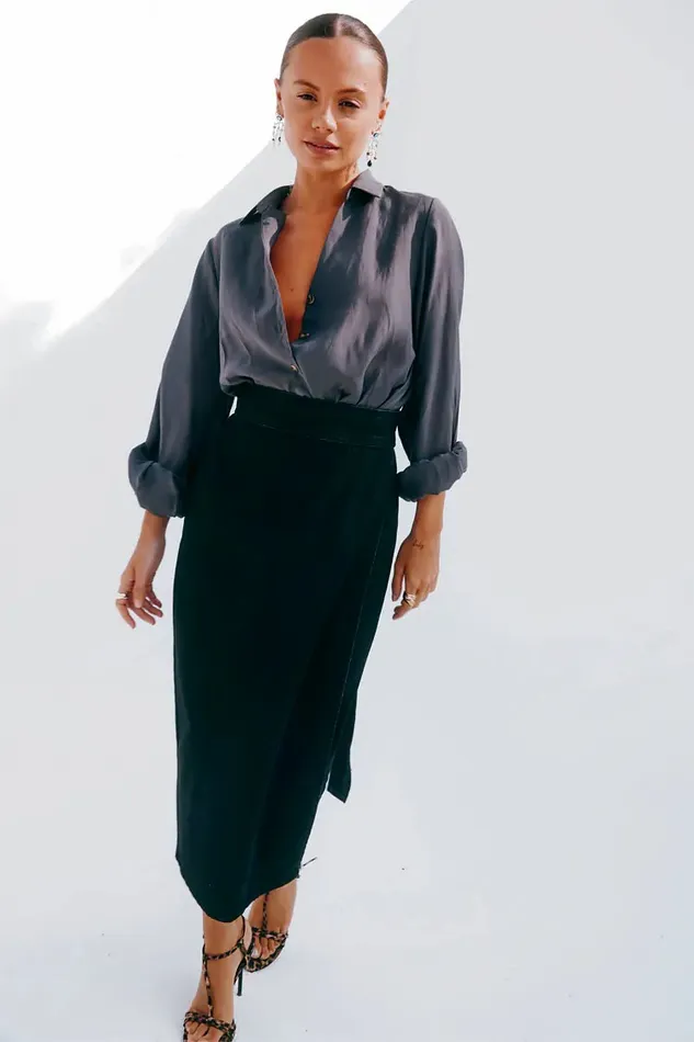 Never Fully Dressed Denim Black Denim Jaspre Skirt 8211 Women