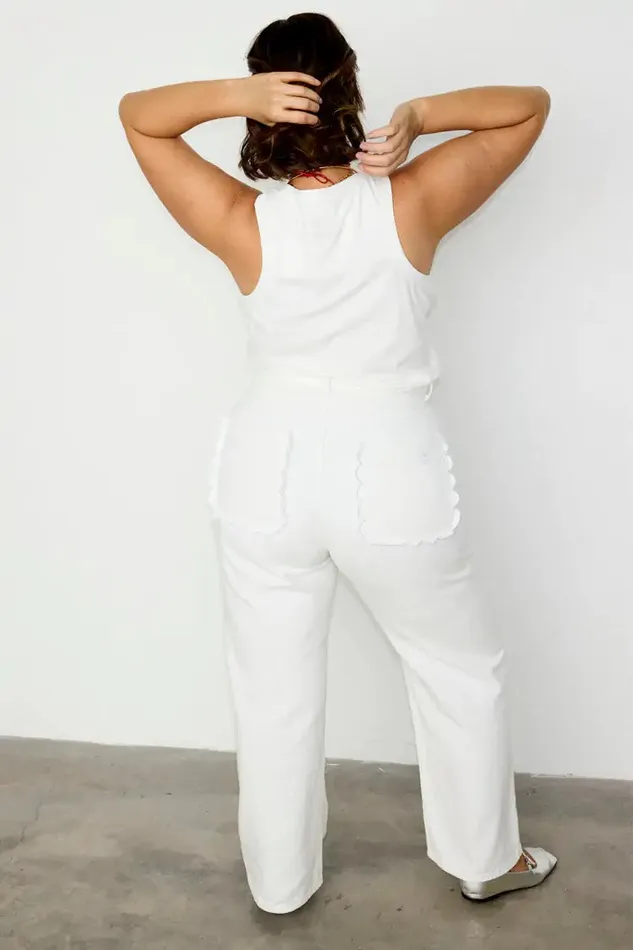 Never Fully Dressed Denim Ecru Scallop Detail Jeans 8211 Women