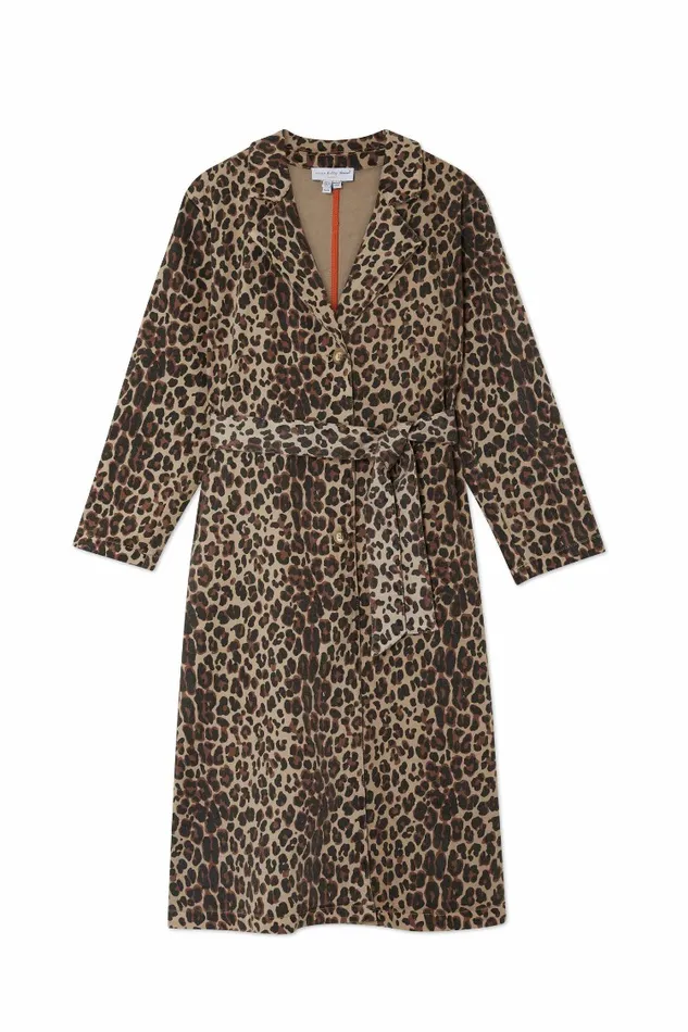 Never Fully Dressed Jackets and Coats Lucia Leopard Denim 55 Coat 8211 Women