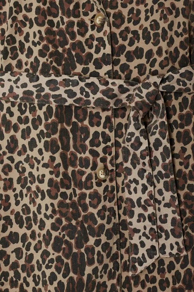Never Fully Dressed Jackets and Coats Lucia Leopard Denim 55 Coat 8211 Women