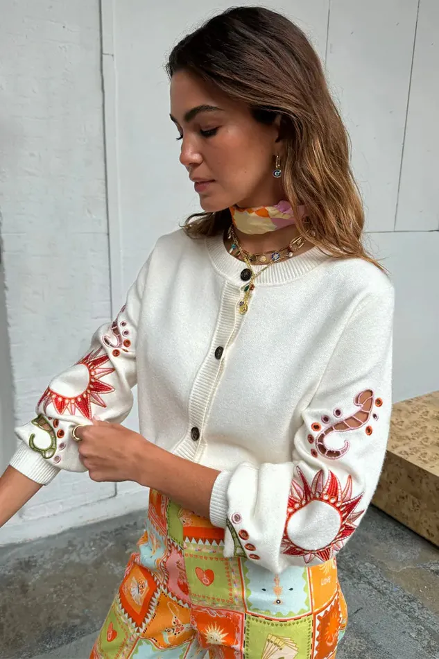 Never Fully Dressed Knitwear Cream Enchanted Cardigan 8211 Women
