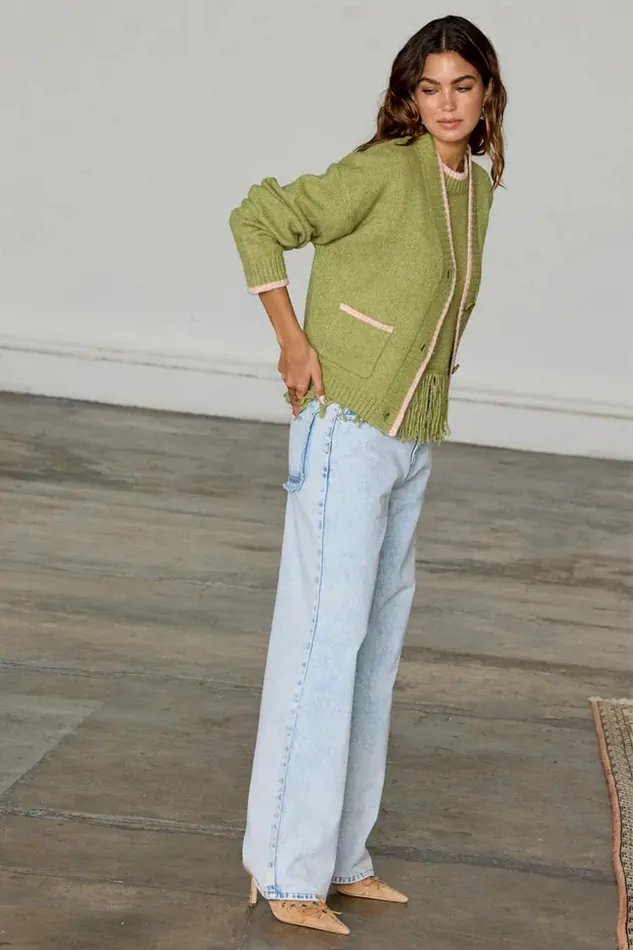 Never Fully Dressed Knitwear Olive Callie Cardigan 8211 Women