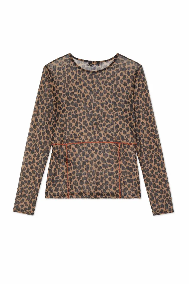 Never Fully Dressed Leopard Print Leopard Cleo Mesh Top 8211 Women