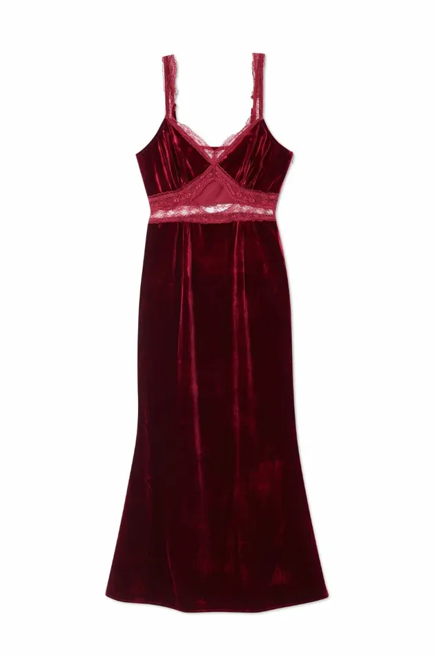 Never Fully Dressed Midi Burgundy Velvet Mimi Dress 8211 Women