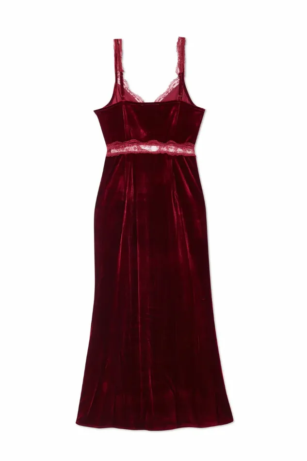Never Fully Dressed Midi Burgundy Velvet Mimi Dress 8211 Women