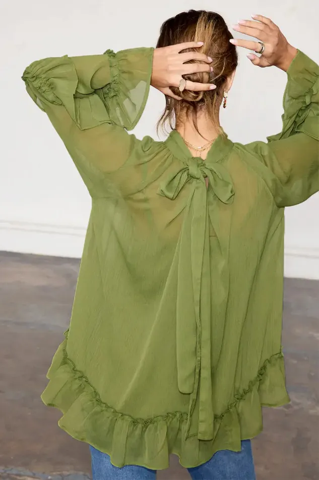 Never Fully Dressed Modest Dressing Olive Elinor Blouse 8211 Women