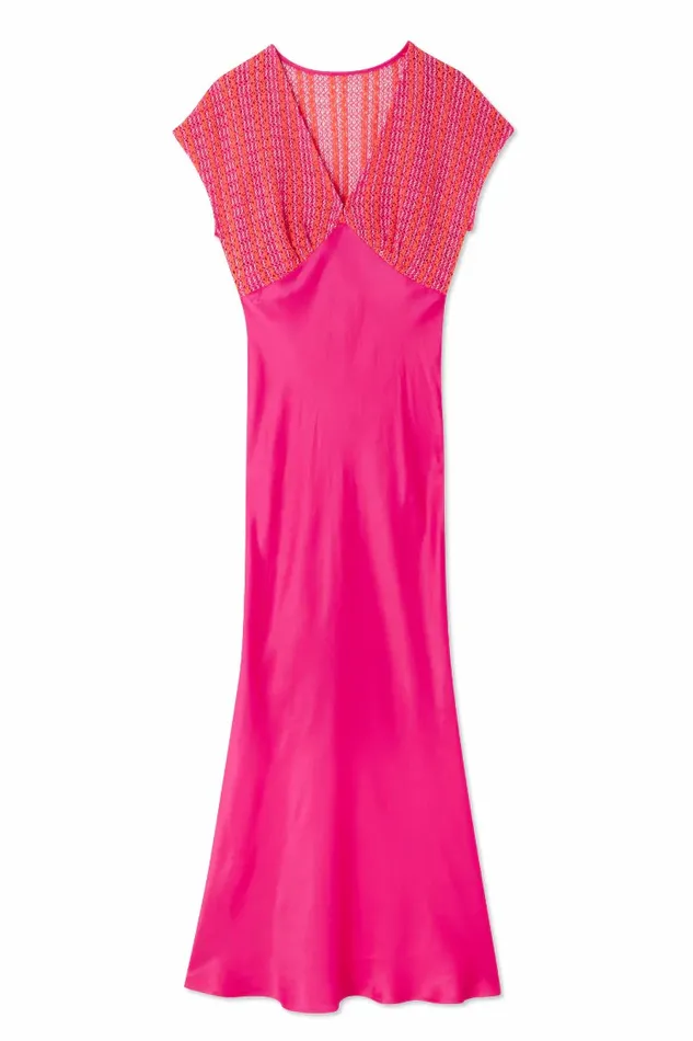 Never Fully Dressed Newness Pink And Red Crochet Elodie Dress 8211 Women