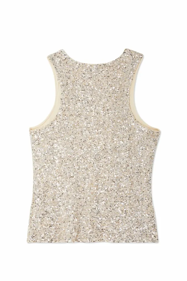 Never Fully Dressed Nfd Classics Silver Sequin Tank Top 8211 Women