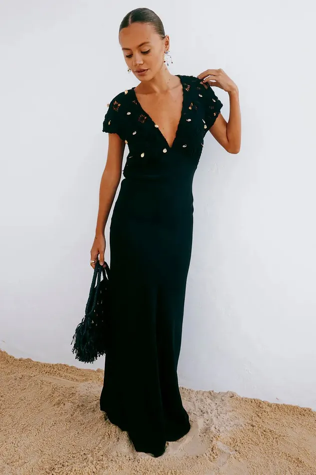 Never Fully Dressed Petite Black Crochet Shell Elodie Dress Petite 8211 Women