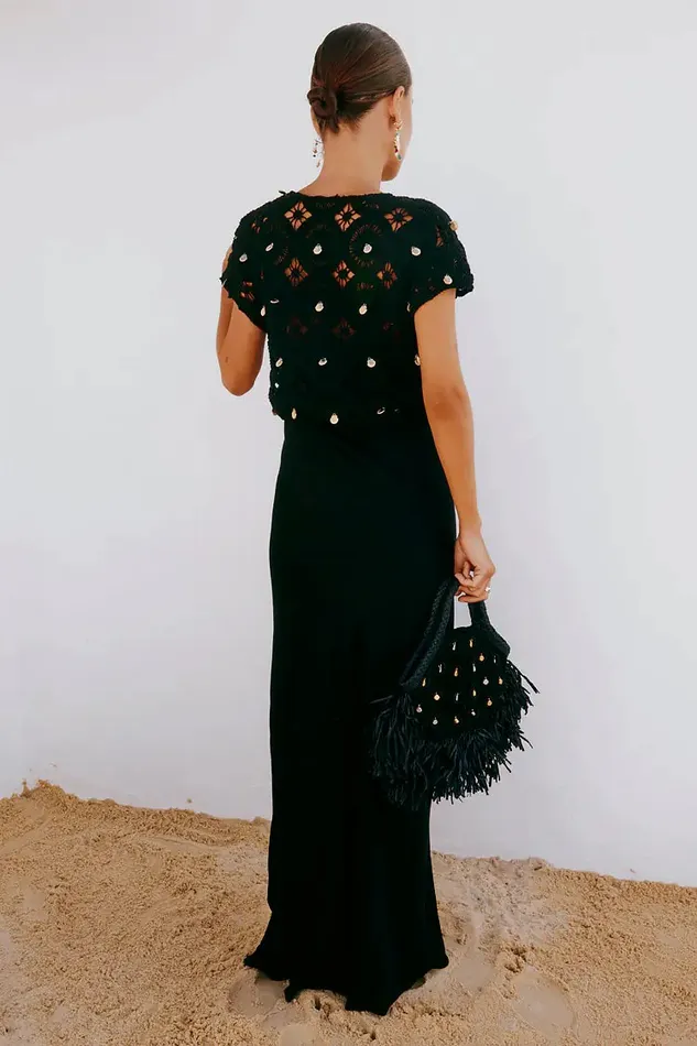 Never Fully Dressed Petite Black Crochet Shell Elodie Dress Petite 8211 Women