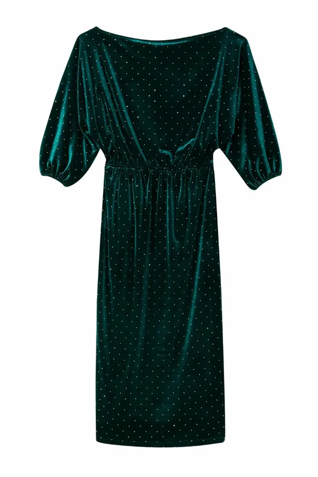 Never Fully Dressed Petite Emerald Velvet Tilly Dress Petite 8211 Women