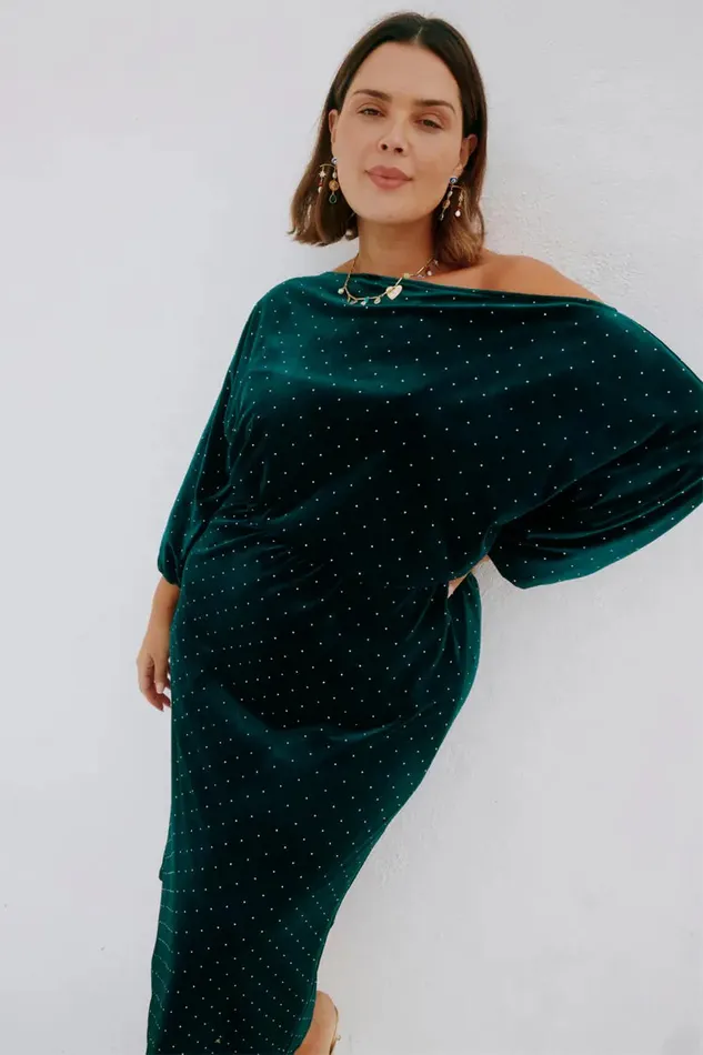 Never Fully Dressed Petite Emerald Velvet Tilly Dress Petite 8211 Women