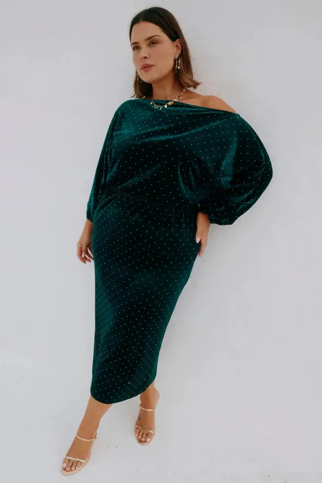 Never Fully Dressed Petite Emerald Velvet Tilly Dress Petite 8211 Women