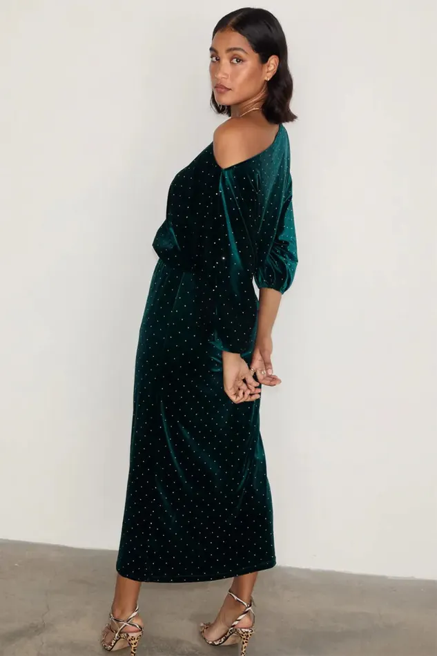 Never Fully Dressed Petite Emerald Velvet Tilly Dress Petite 8211 Women