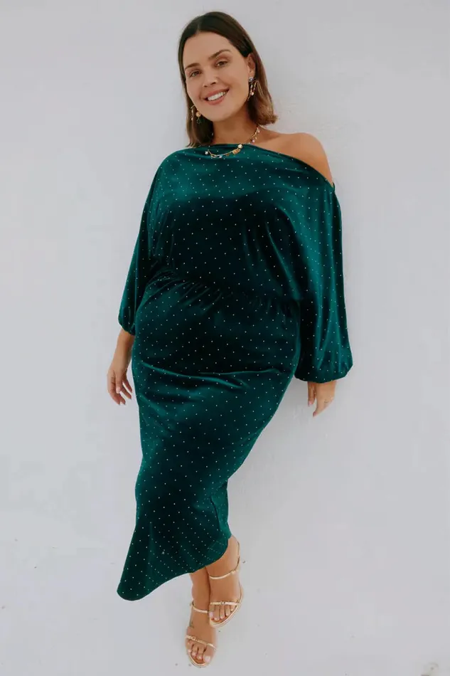 Never Fully Dressed Petite Emerald Velvet Tilly Dress Petite 8211 Women