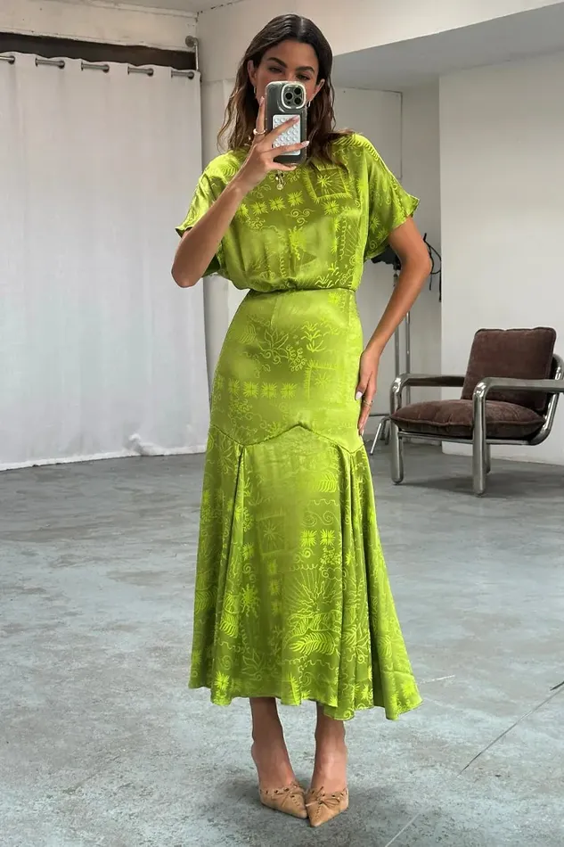 Never Fully Dressed Petite Lime Safari Erin Dress Petite 8211 Women